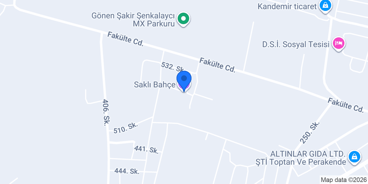 Saklı Bahçe konumu