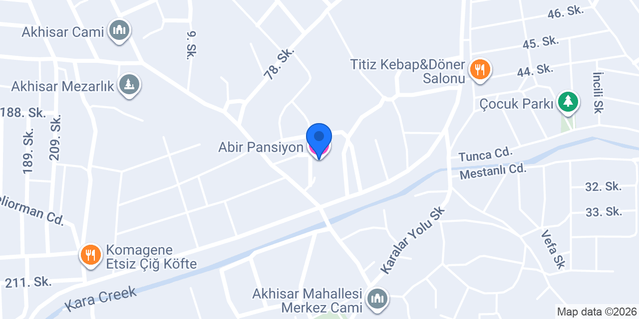 Abir Pansiyon konumu
