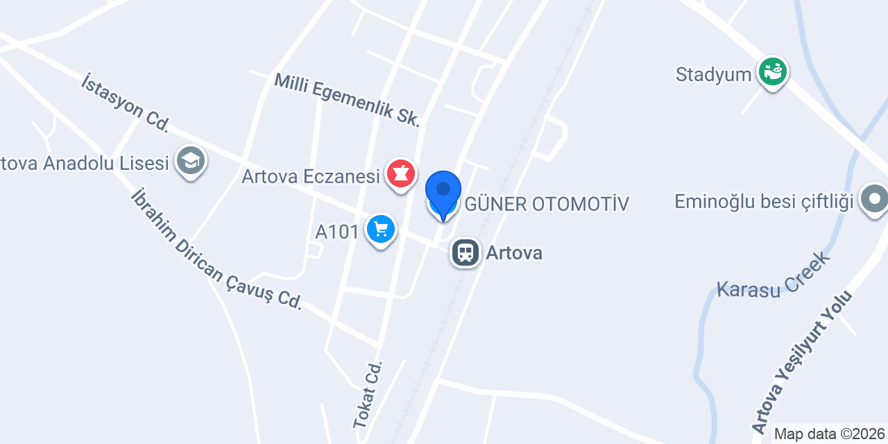 GÜNER OTOMOTİV konumu