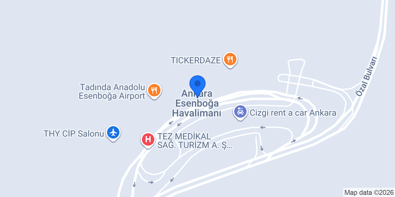 Enterprise Rent-A-Car - Ankara Esenboğa Havaalanı Araç Kiralama konumu