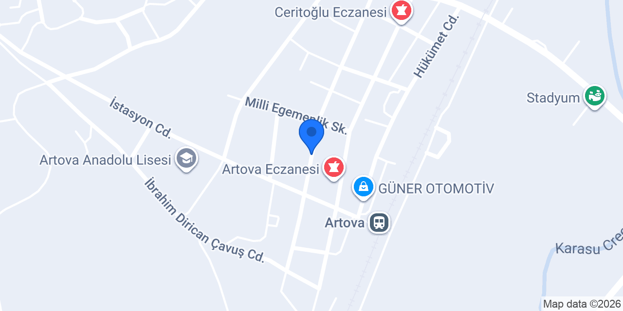 Artova Müftülüğü konumu