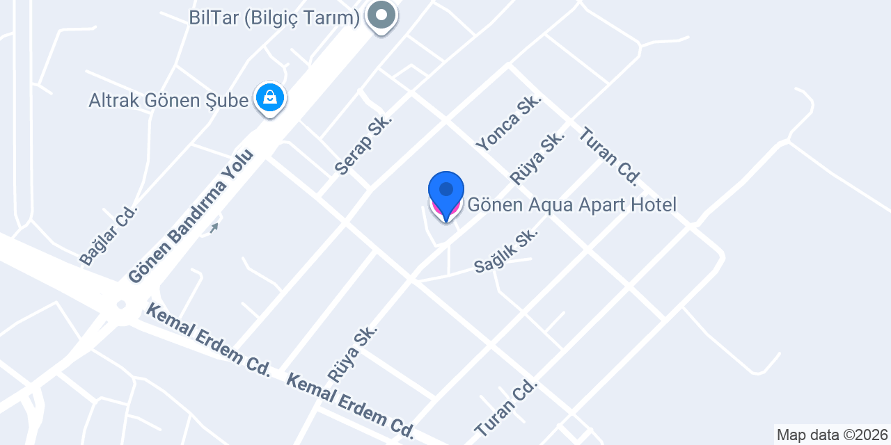 Gönen Aqua Apart Hotel konumu