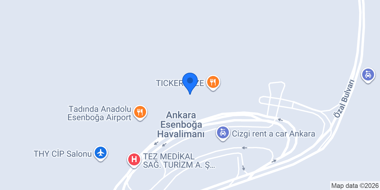 Avis Esenboğa Havalimanı konumu