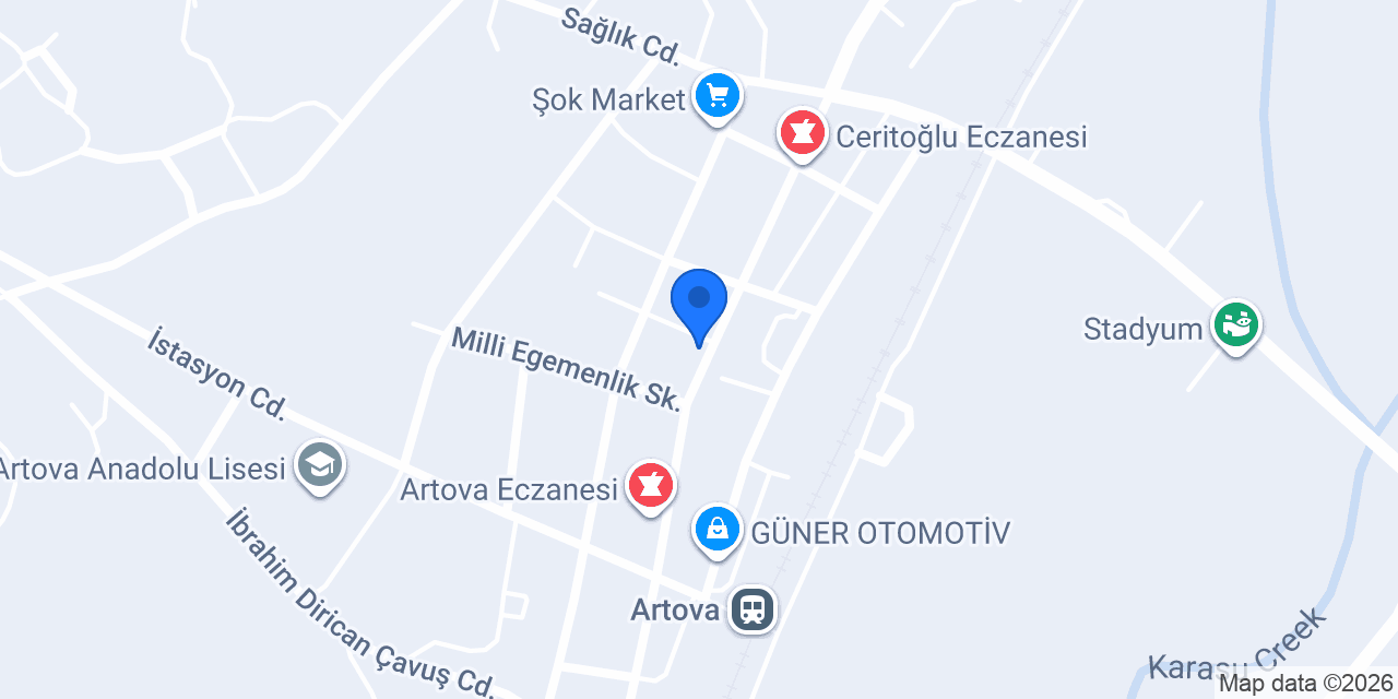Artova İlçe Jandarma konumu