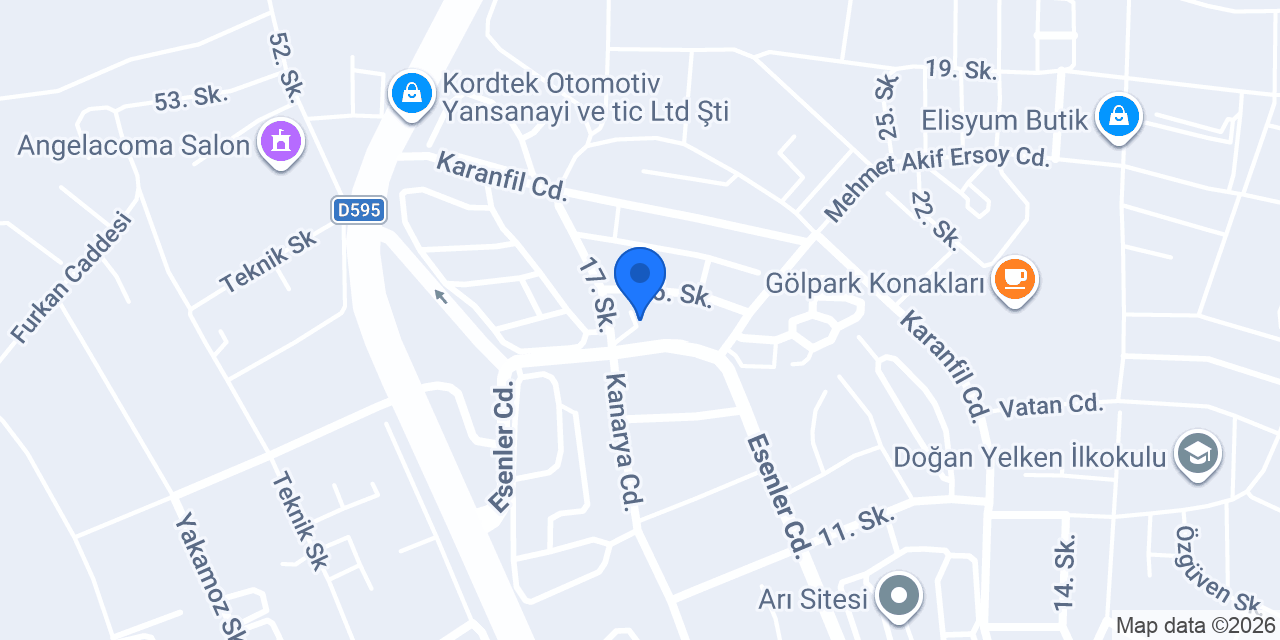 AK Erkek Kuaförü konumu