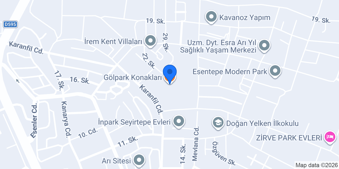 Gölpark Konakları konumu