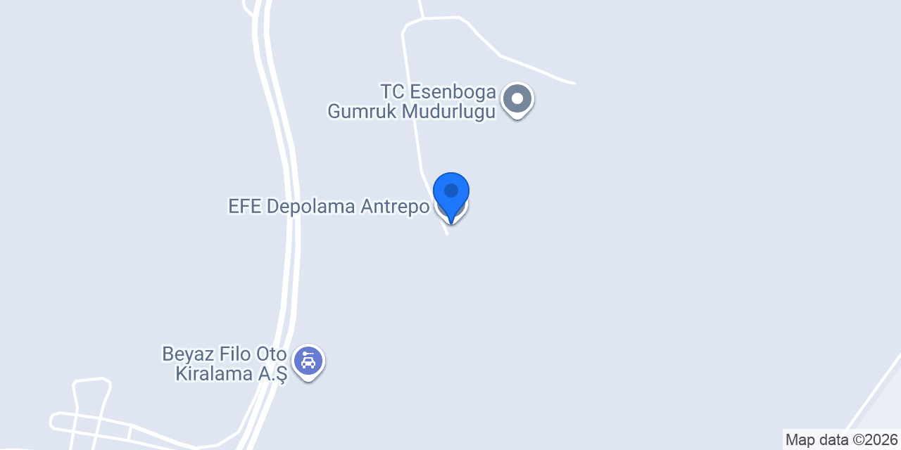 EFE Depolama Antrepo konumu