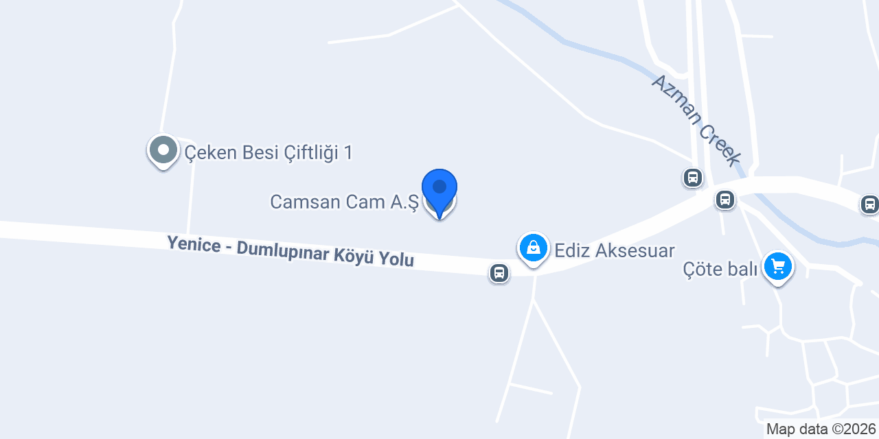 Camsan Cam A.Ş. konumu