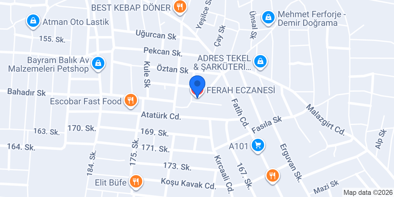 FERAH ECZANESİ konumu