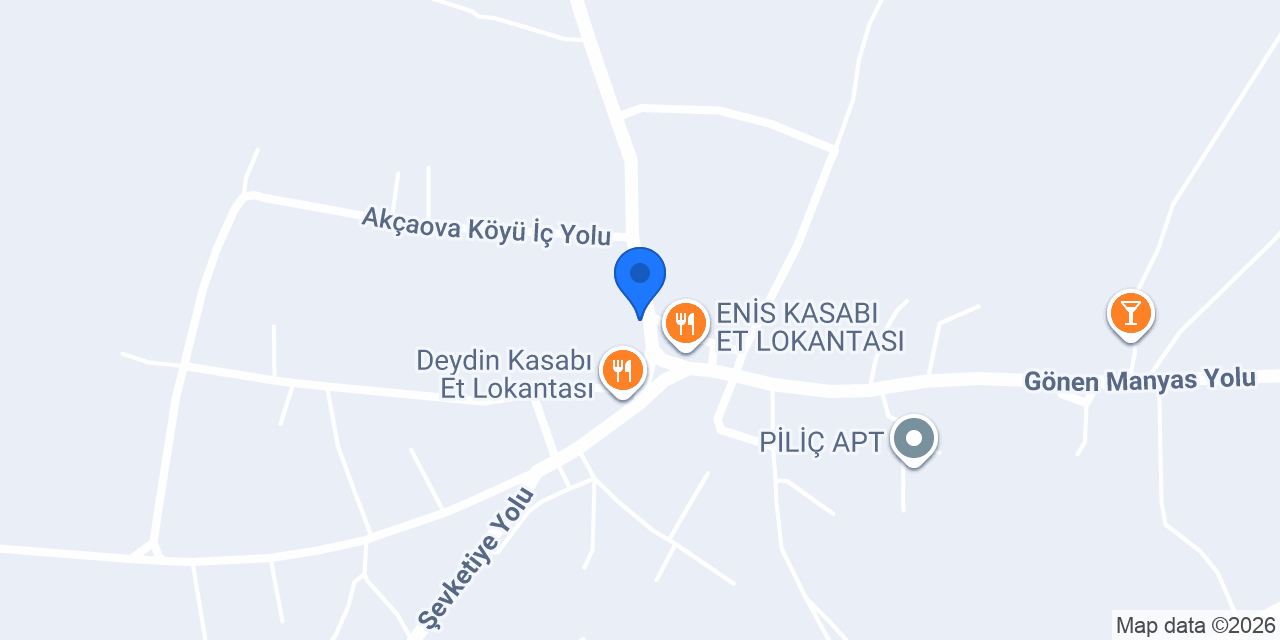 Akçaova Sağlık Ocağı konumu