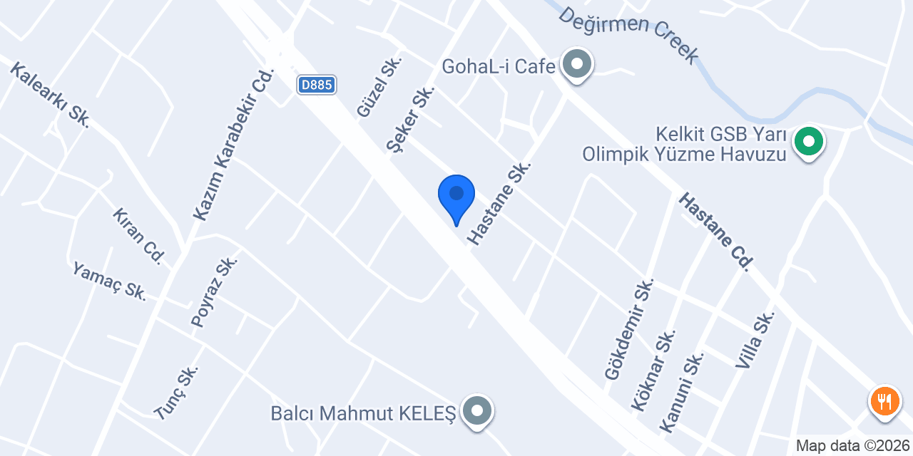 EFE YAPI MALZEMELERİ KELKİT ARİF İLHAN konumu