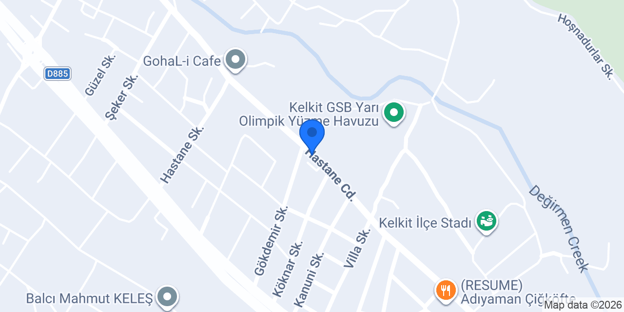 Kelkit Yeni İlçe Emniyet Müdürlüğü konumu