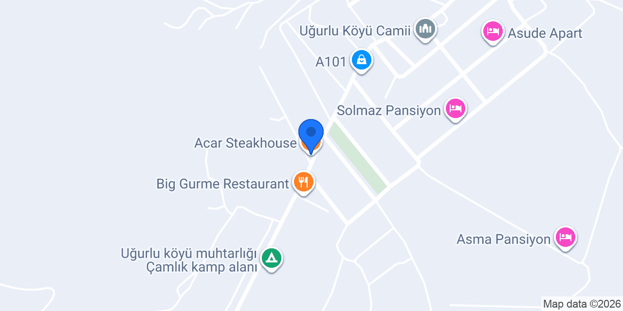 Acar Steakhouse konumu