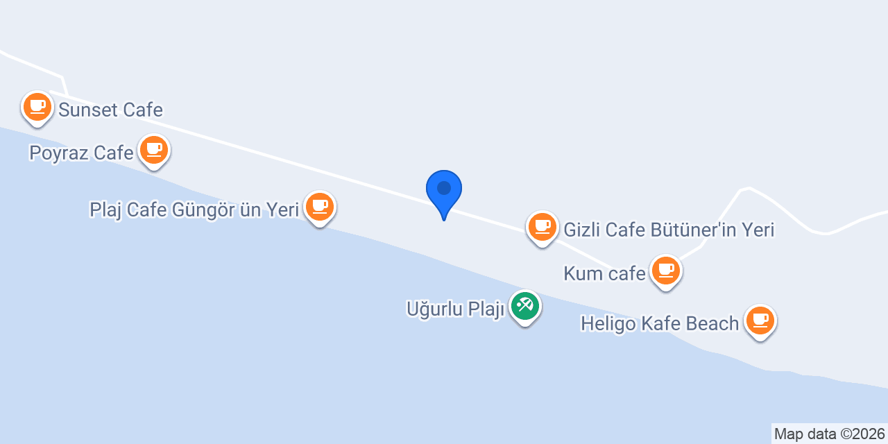 Plaj Cafe Güngör ün Yeri konumu