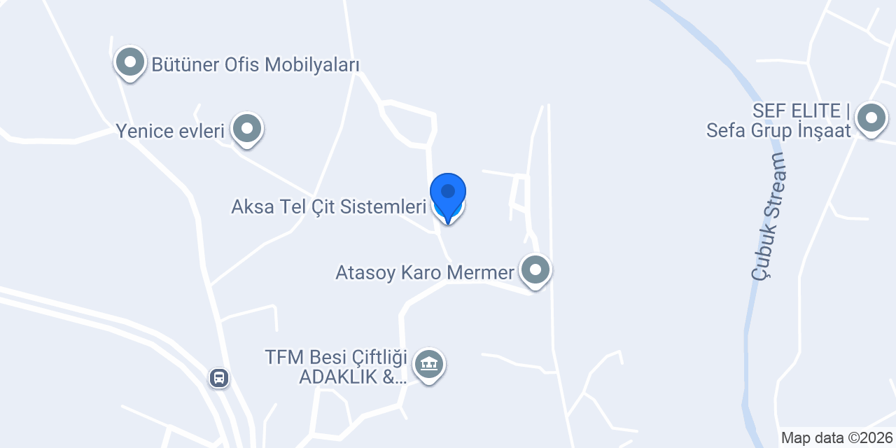 Aksa Tel Çit Sistemleri konumu
