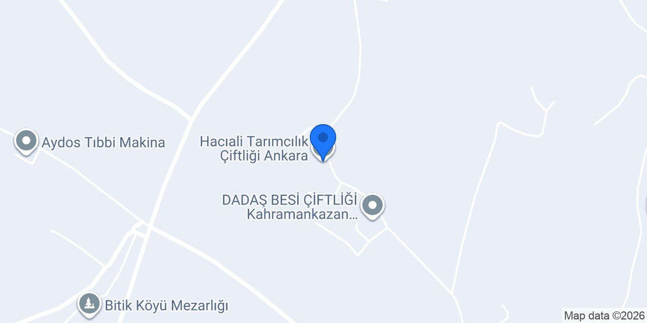 Hacıali Tarımcılık Çiftliği Ankara konumu