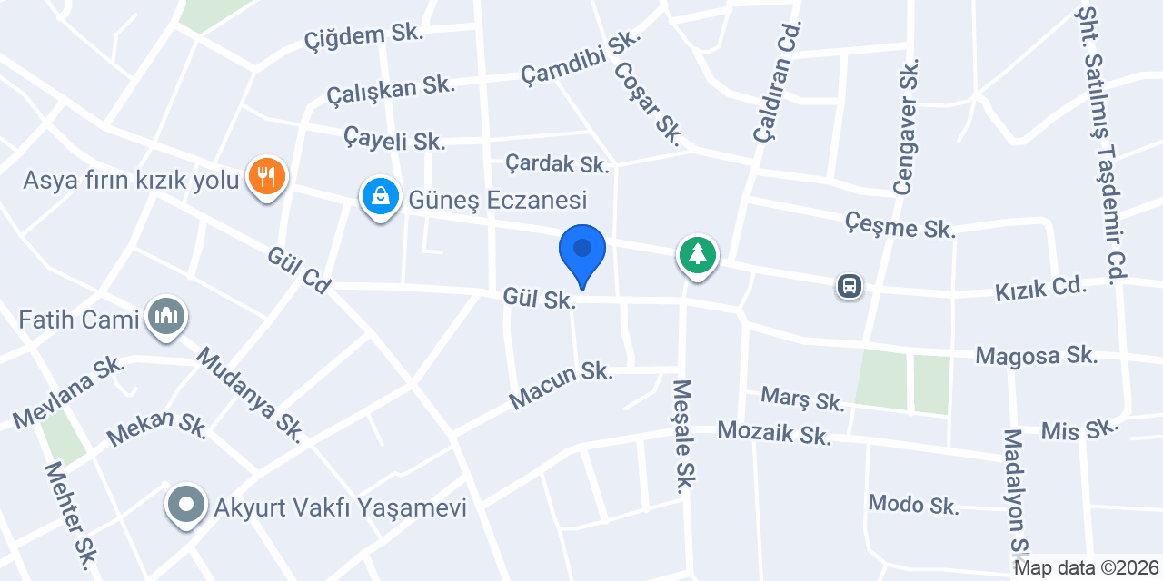 Akyurt Su Dünyası konumu