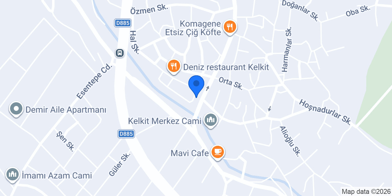 Aras Kargo Kelkit Şubesi konumu