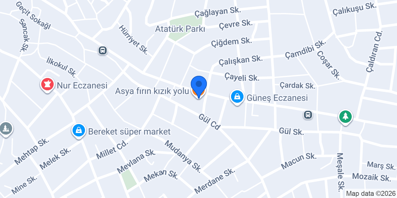 Asya fırın kızık yolu konumu