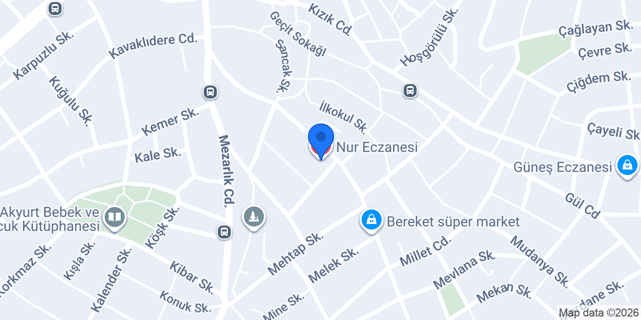 Nur Eczanesi konumu