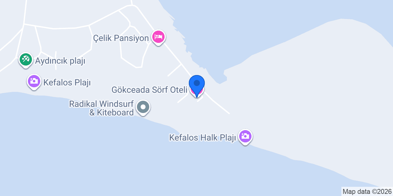 Gökceada Sörf Oteli konumu