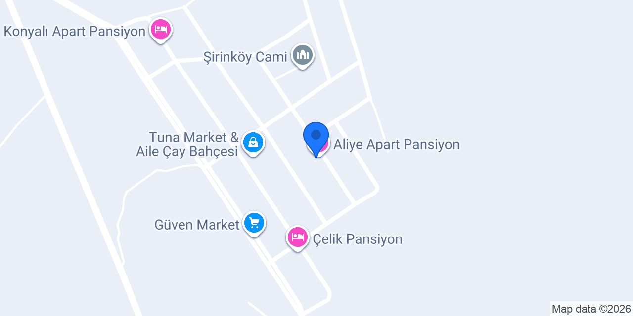 Aliye Apart Pansiyon konumu