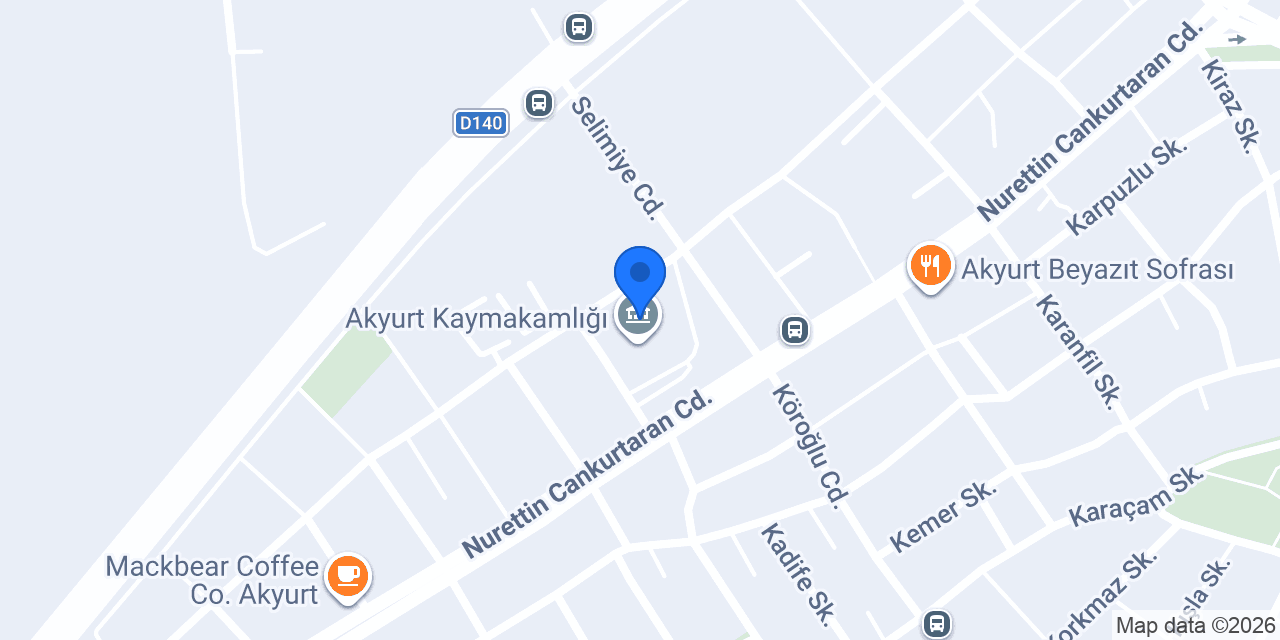 Akyurt Adliyesi konumu