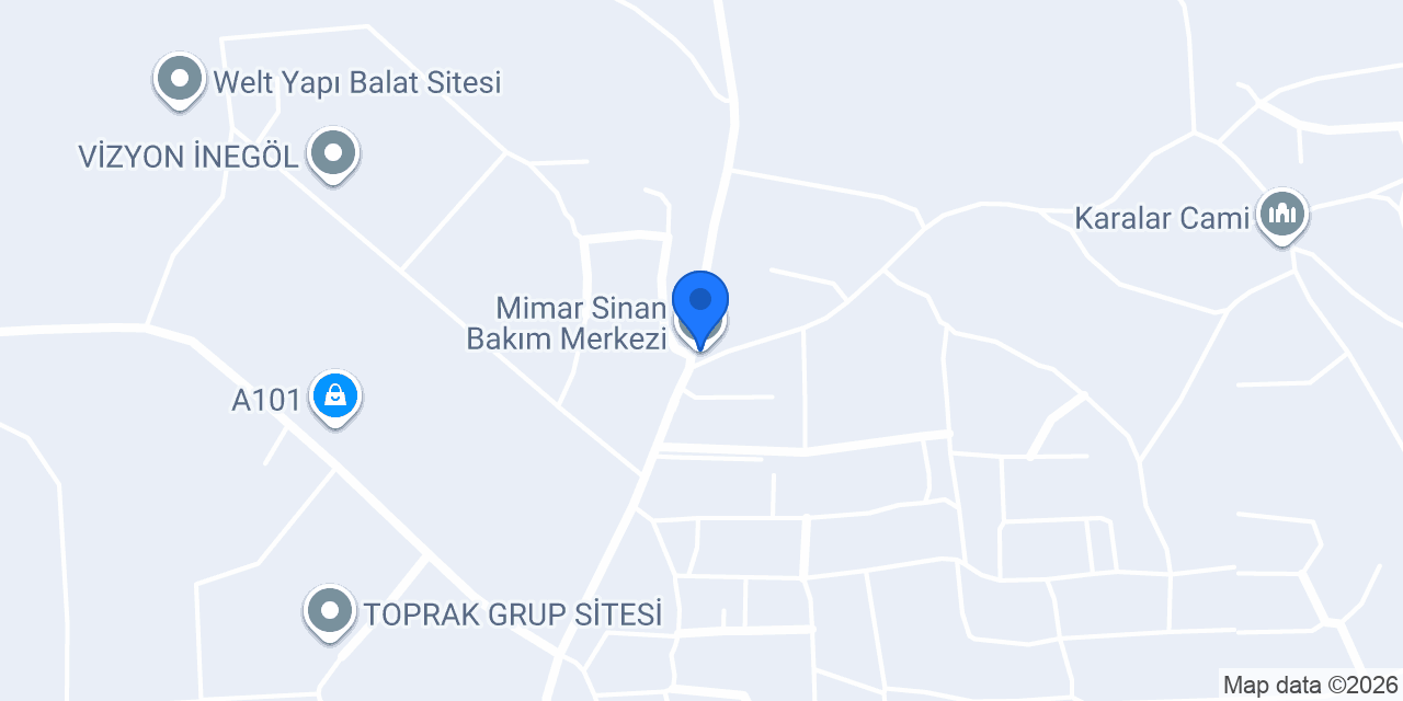 Mimar Sinan Bakım Merkezi konumu