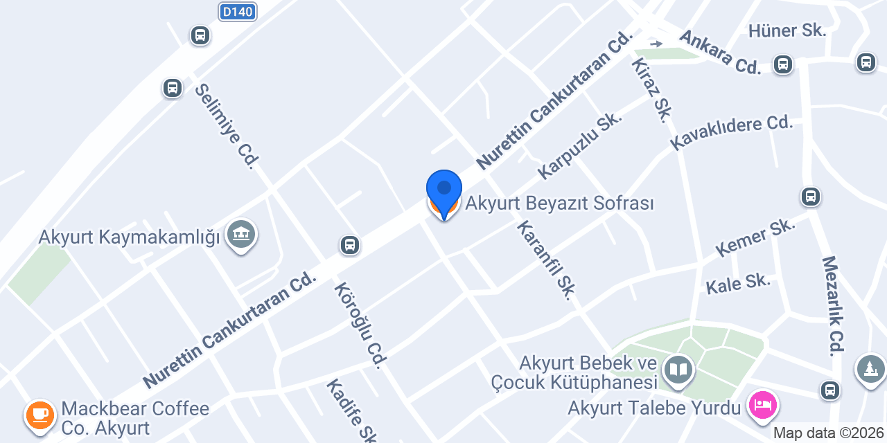 Akyurt Beyazıt Sofrası konumu