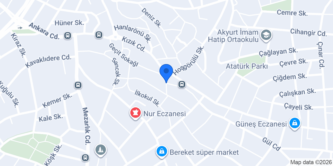 Akyurt Taksi konumu