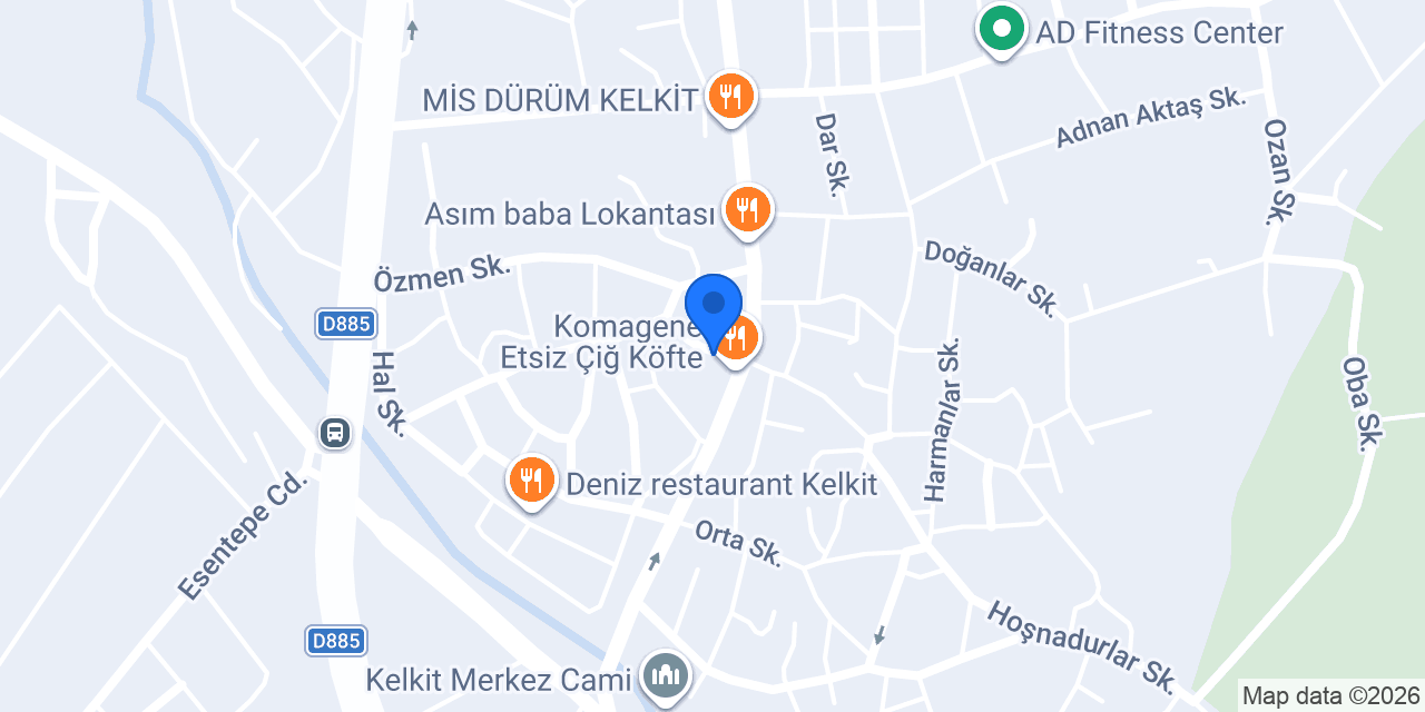 NASOĞULLARI TİC.LTD.ŞTİ & UNLU MAMÜNLERİ / KELKİT konumu