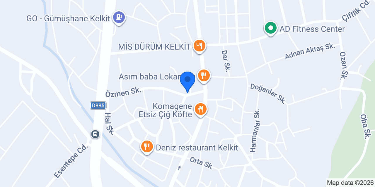 Gumuşhane/ kelkit Floria çiçekçilik konumu