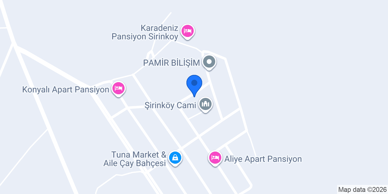 ASU APART PANSİYON konumu