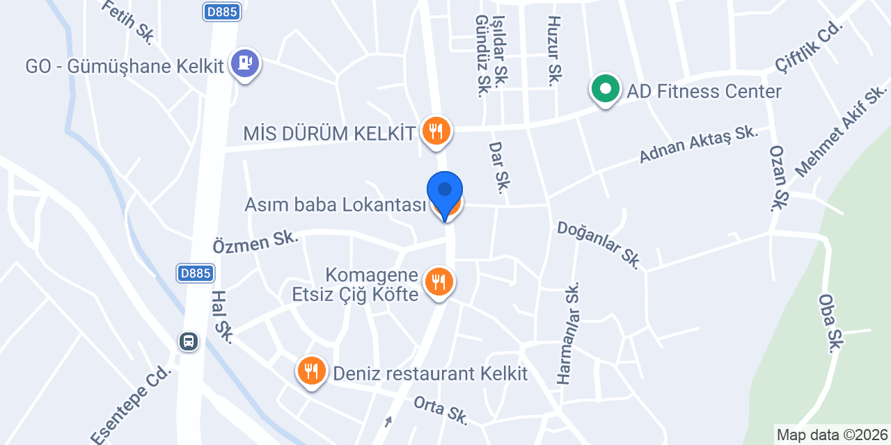 Asım baba Lokantası konumu