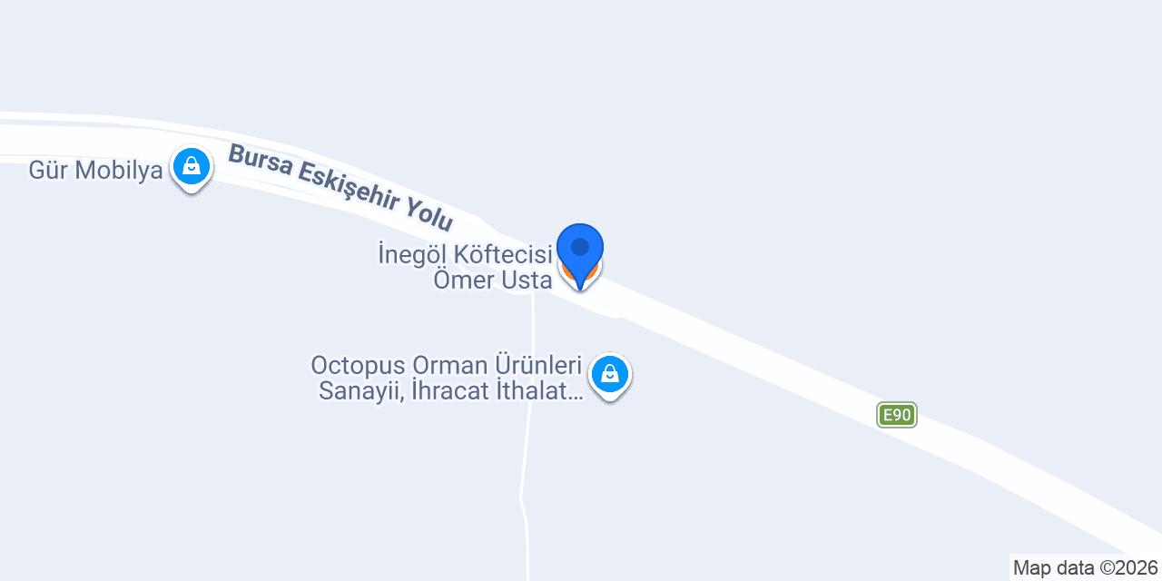 İnegöl Köftecisi Ömer Usta konumu