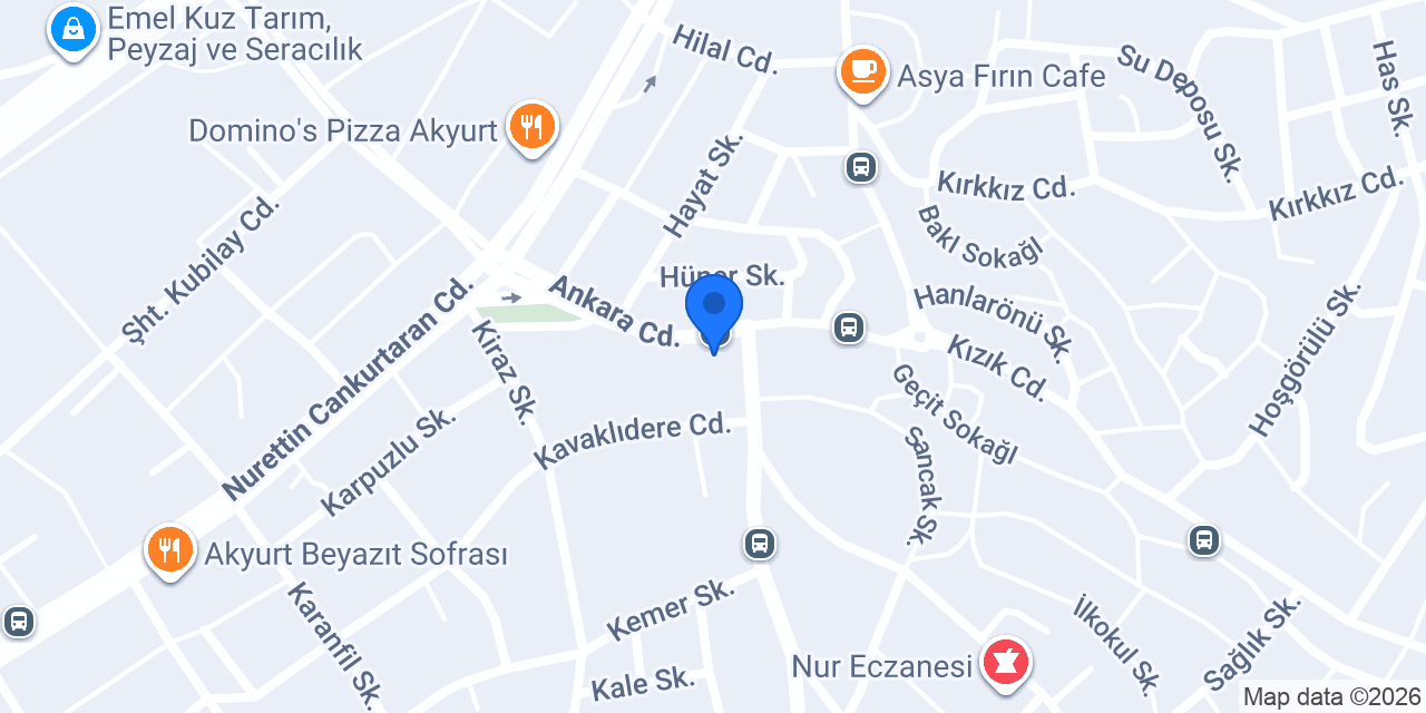 Türkiye İş Bankası Akyurt/Ankara Şubesi konumu