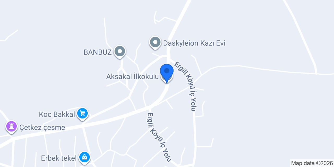 Aksakal İlkokulu konumu