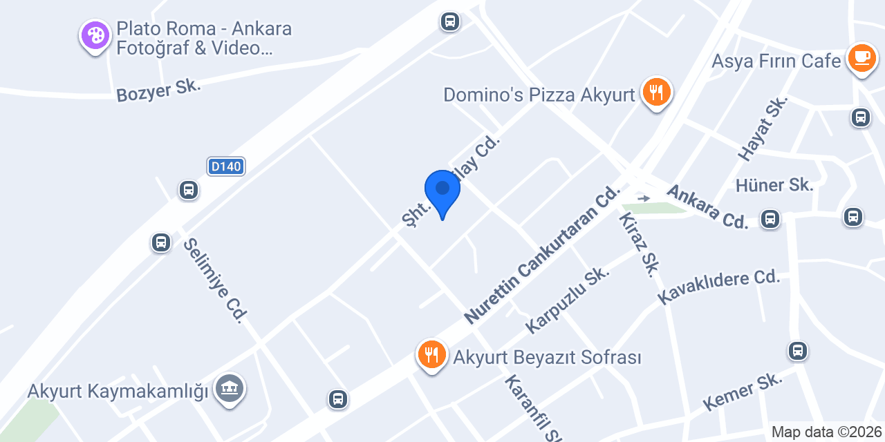 AKYURT METROPOL VETERİNER KLİNİĞİ konumu