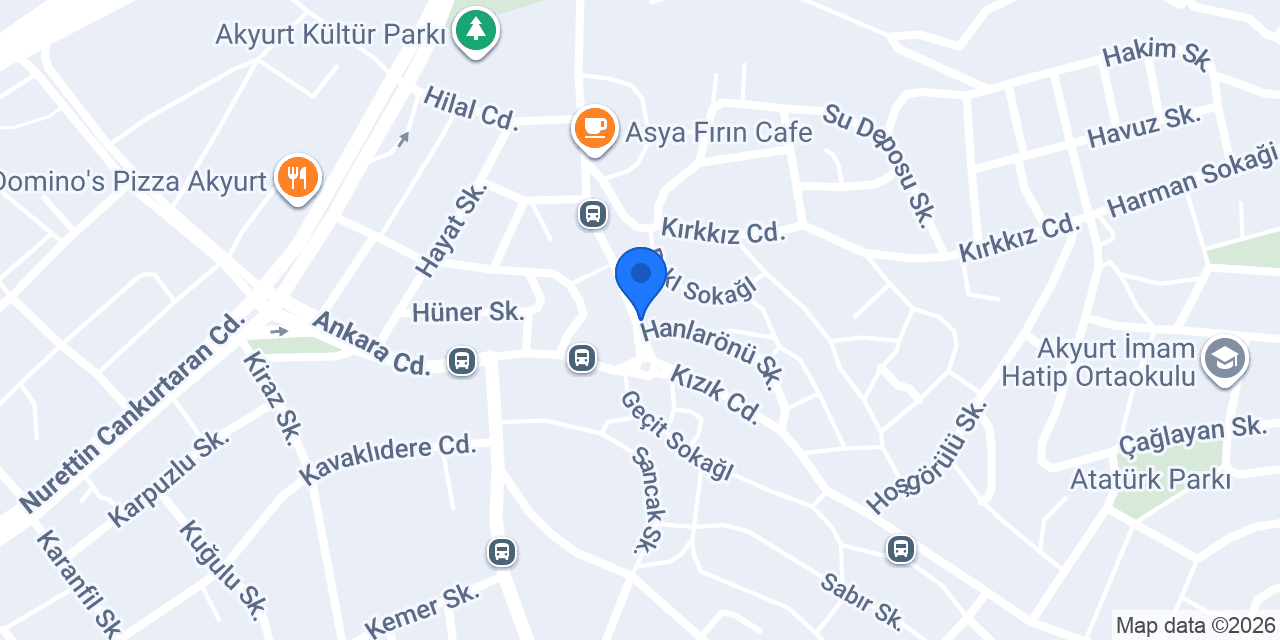 Akyurt Karakoçlar Kuyumculuk konumu