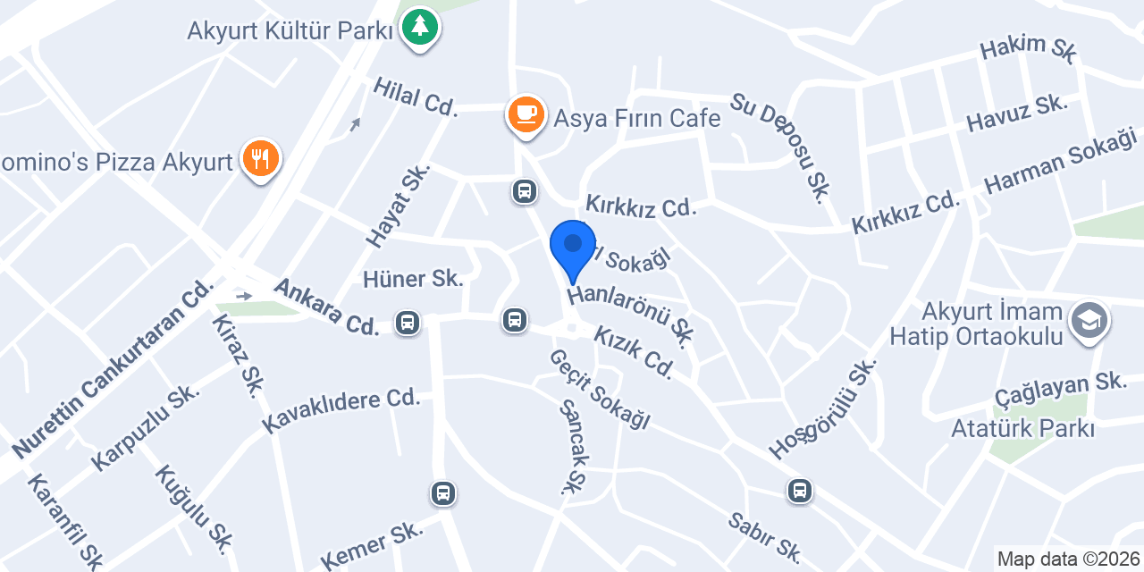 Akyurt Gürbüz Kuyumculuk konumu
