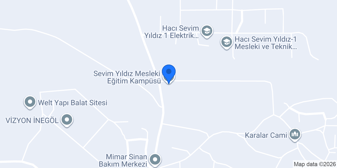 Sevim Yıldız Mesleki Eğitim Kampüsü konumu