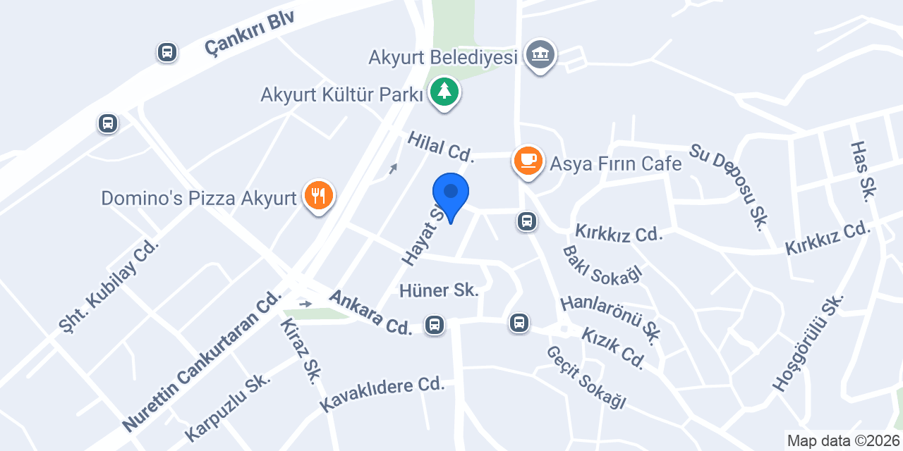 EMR GARAGE AKYURT konumu