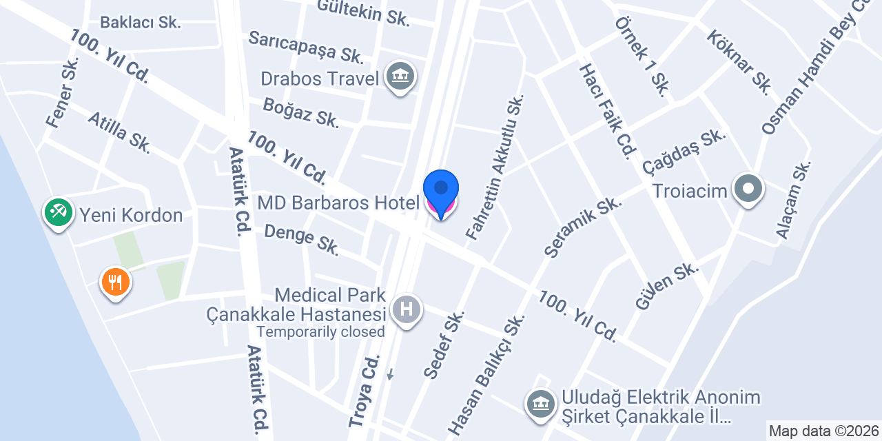MD Barbaros Hotel konumu
