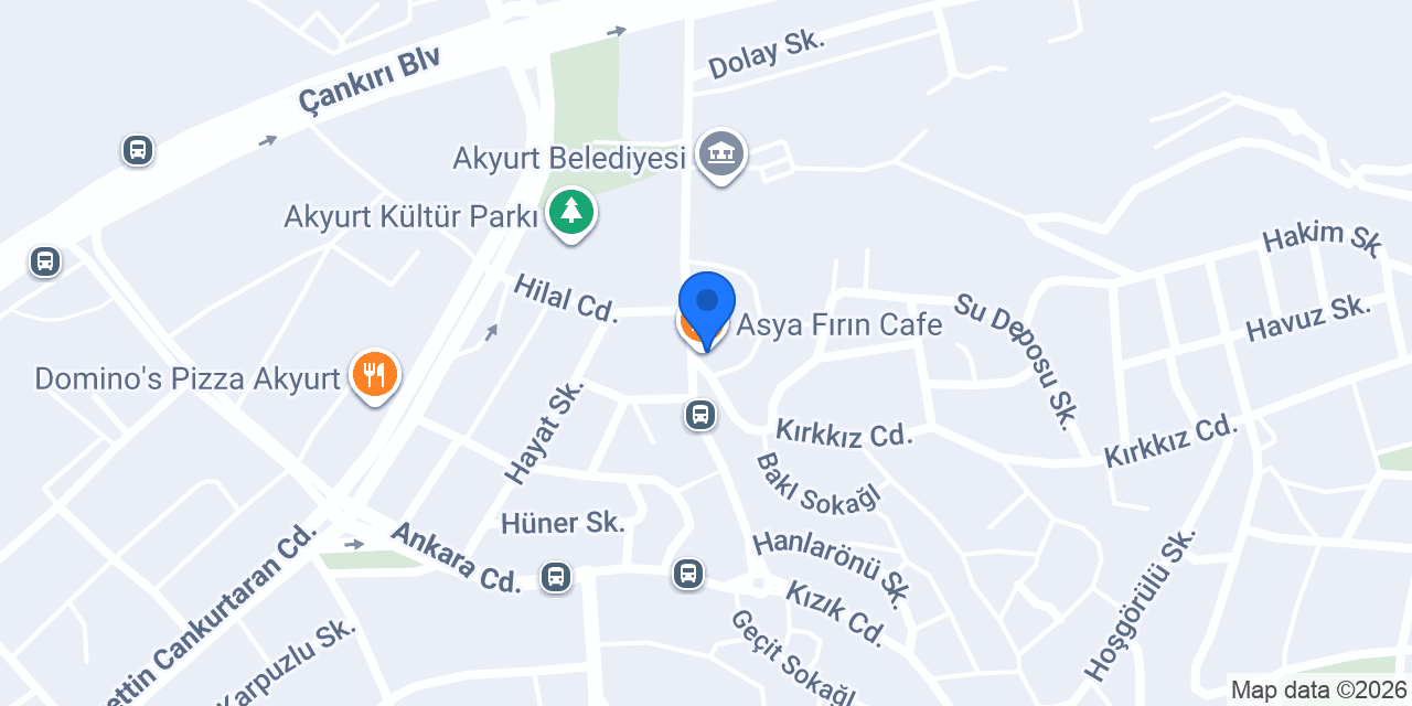 Asya Fırın Cafe konumu