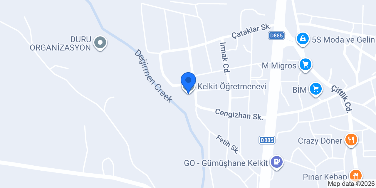 Kelkit Öğretmenevi konumu