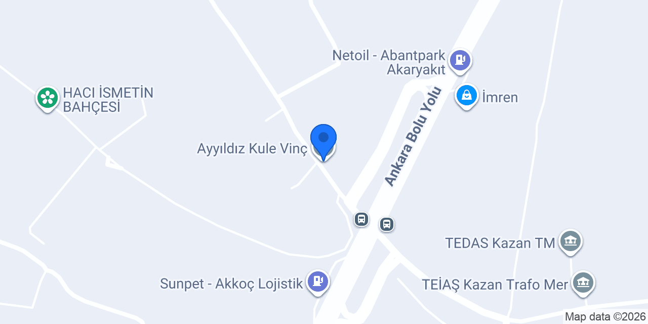 Ayyıldız Kule Vinç konumu