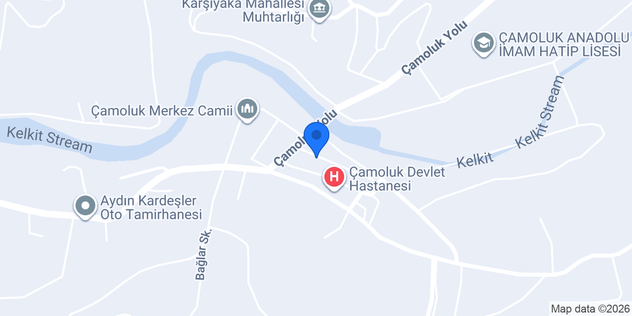 Ptt-çamoluk Şubesi konumu