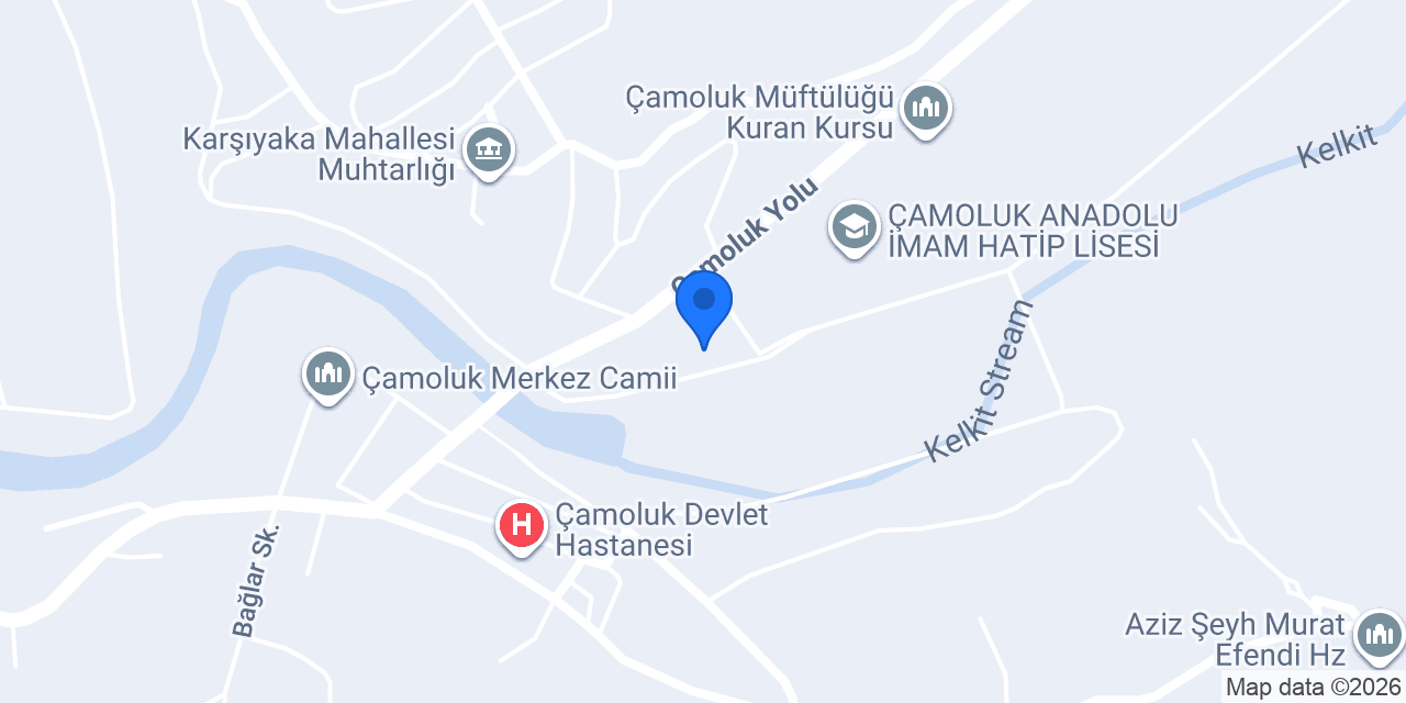 Çamoluk Otogarı konumu
