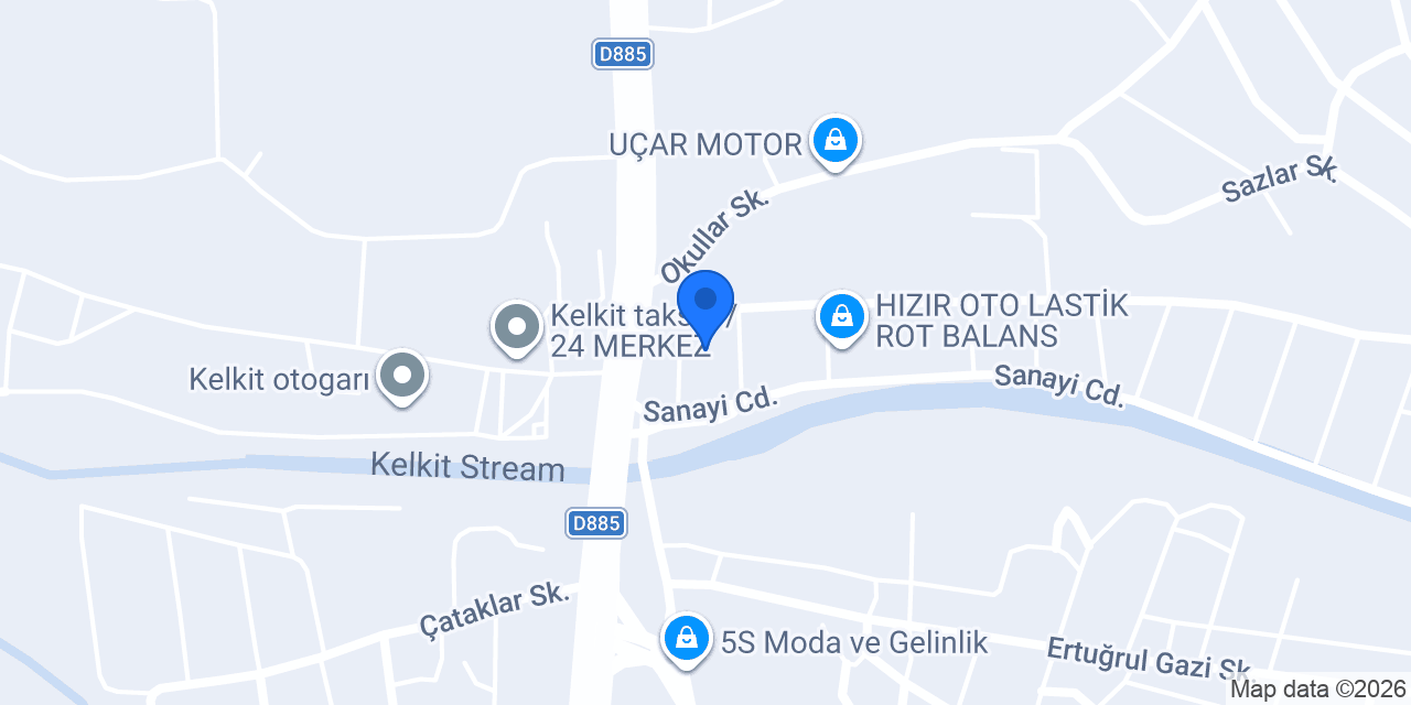 Kelkit Kaymakamlığı konumu