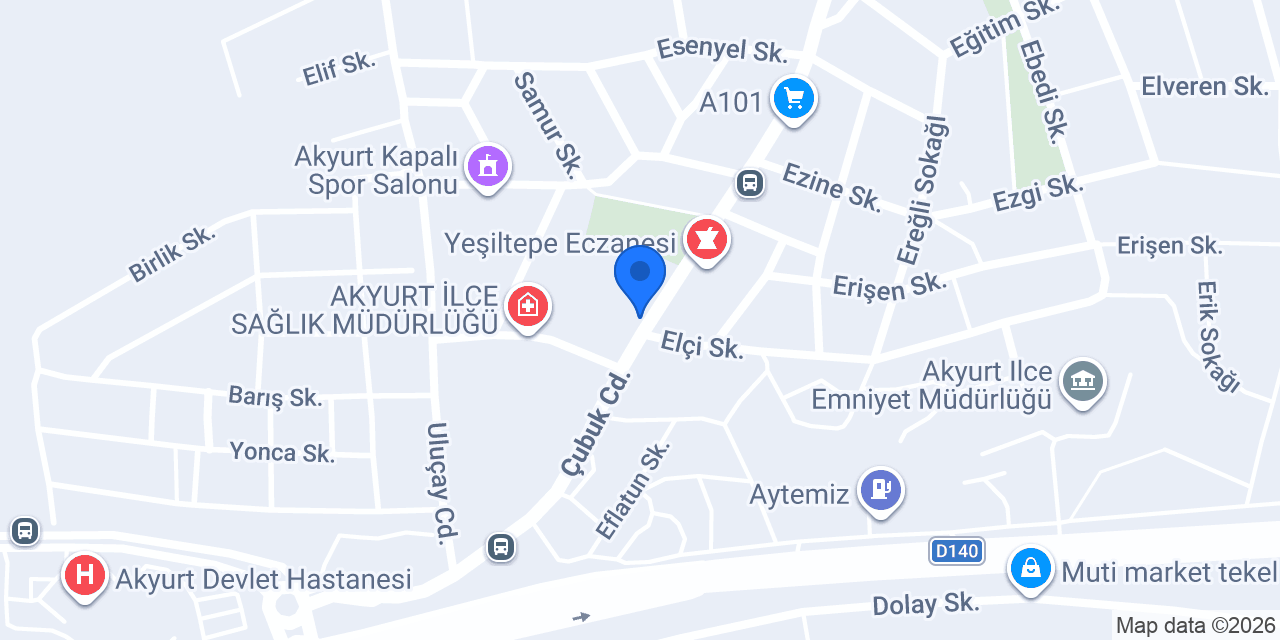 Akyurt İlçe Jandarma Komutanlığı konumu
